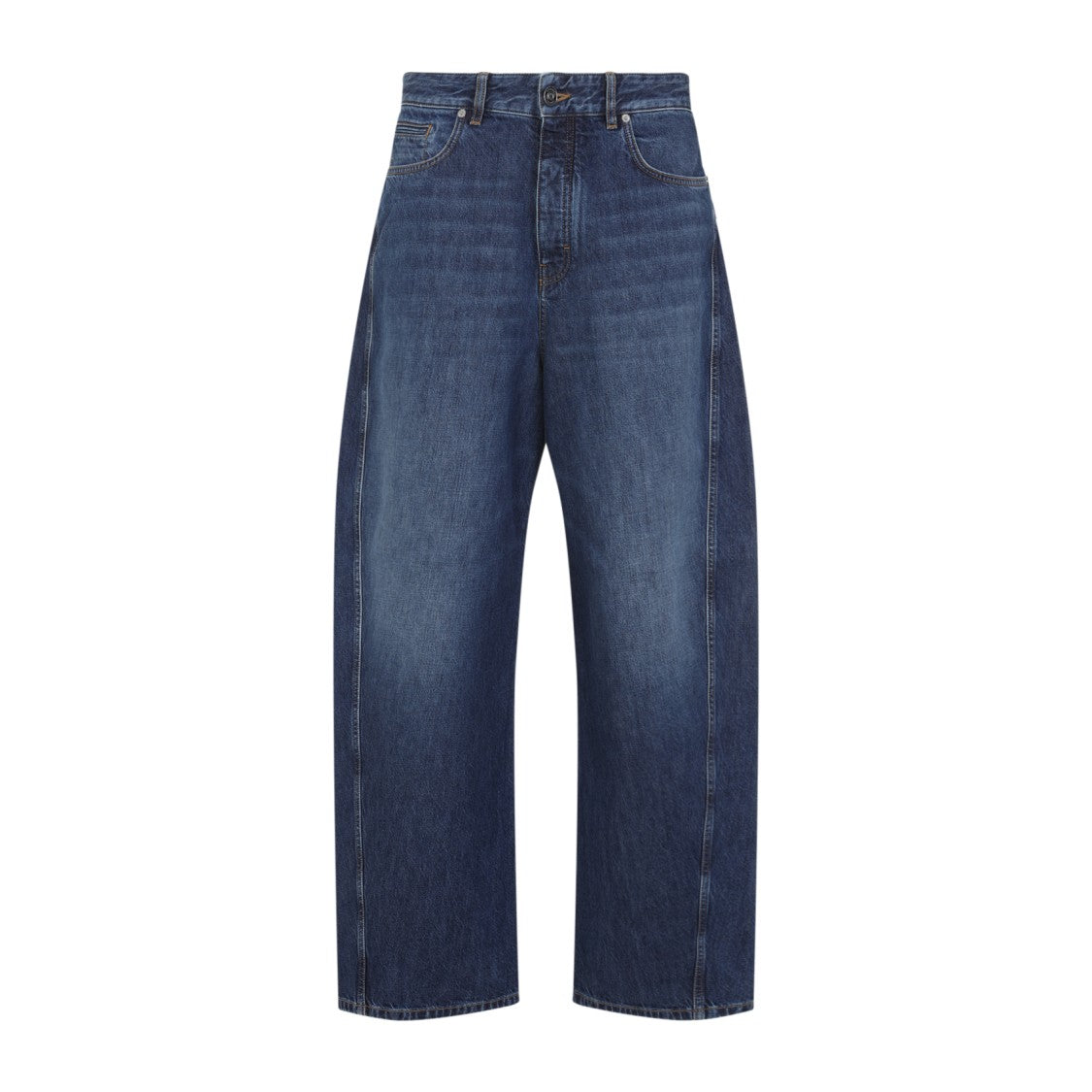 Givenchy High-Waisted Wide-Leg Trousers In Rich Blue Denim