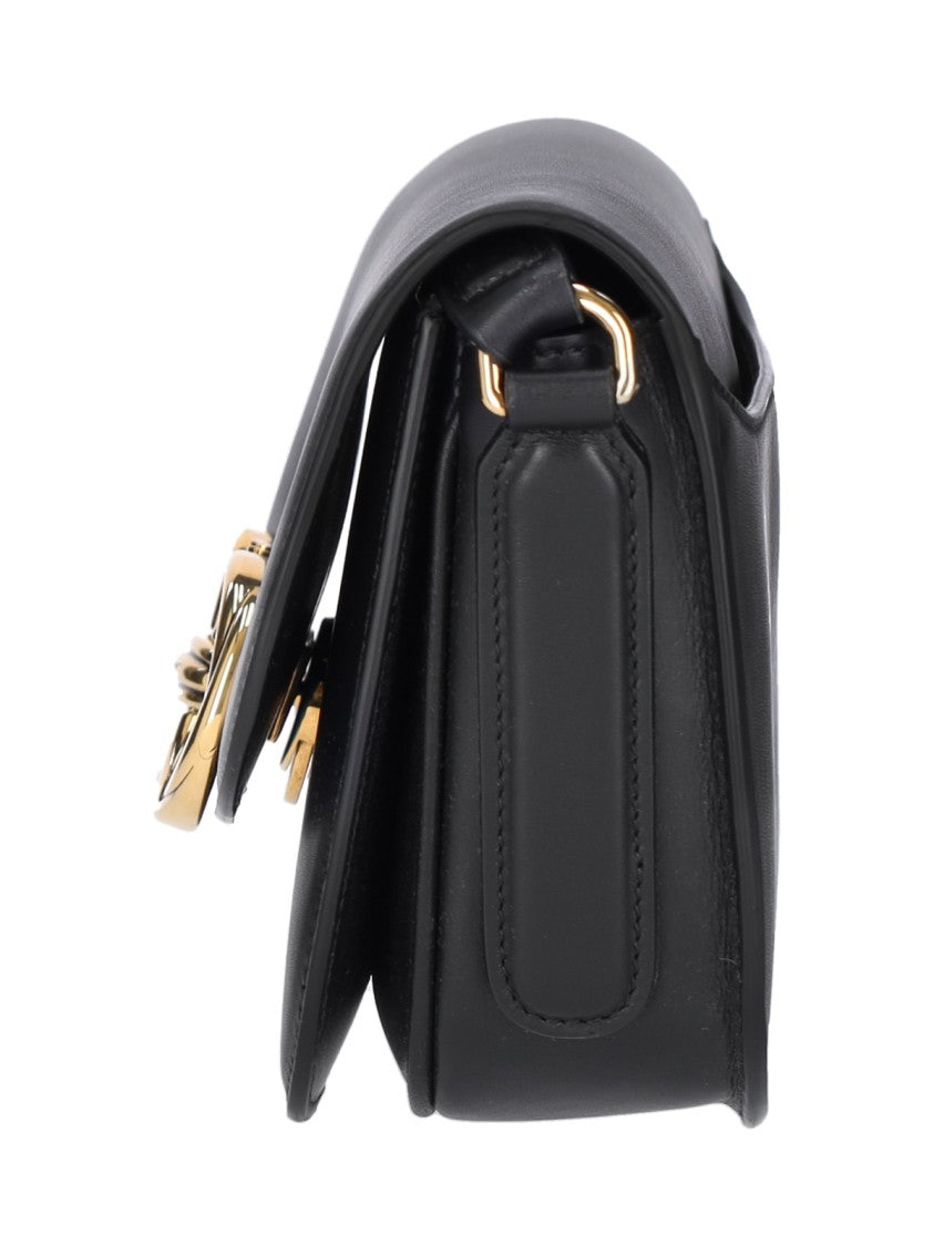 Ferragamo "Trapezio" Black Leather Crossbody Bag
