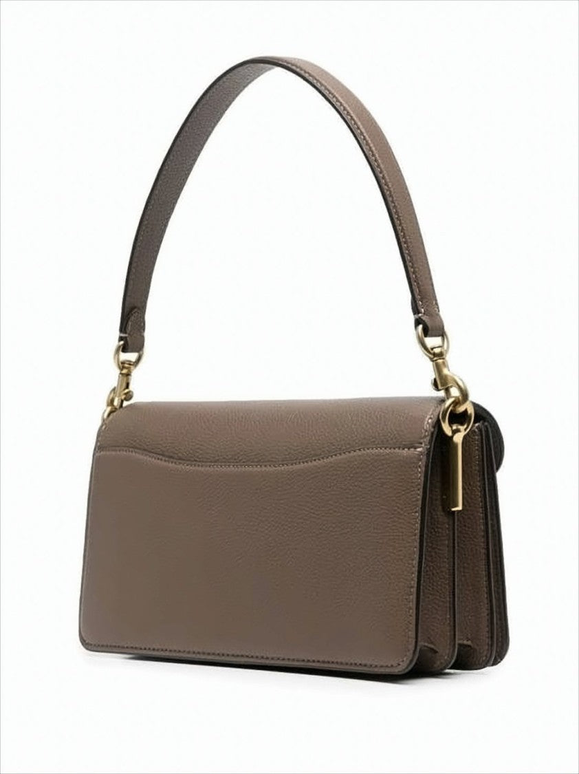 Coach Textured Calf Leather Crossbody Bag With Gold-Tone Buckle