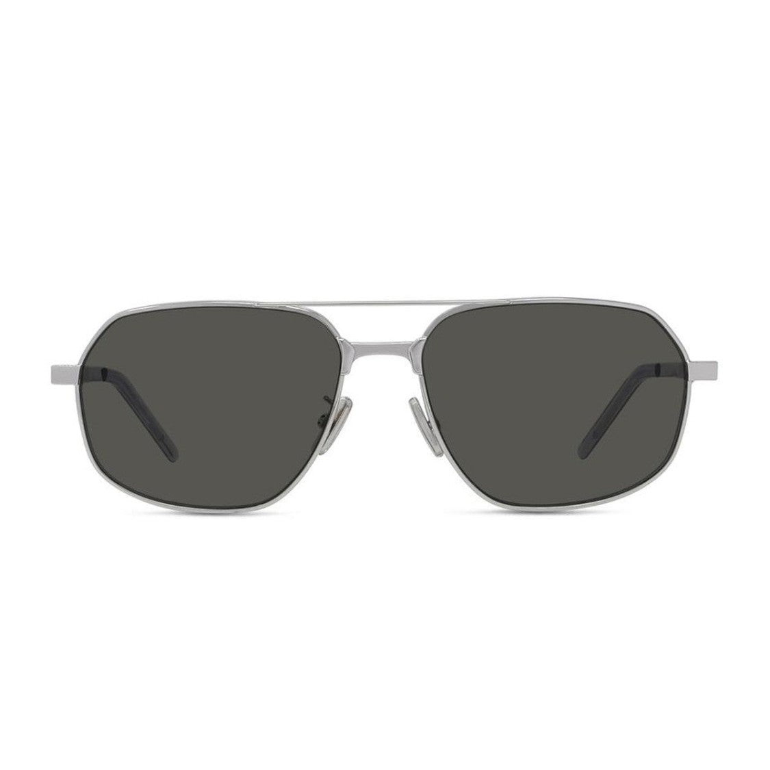 Givenchy Silver Gv40120u Gv One Metal Rectangular Sunglasses