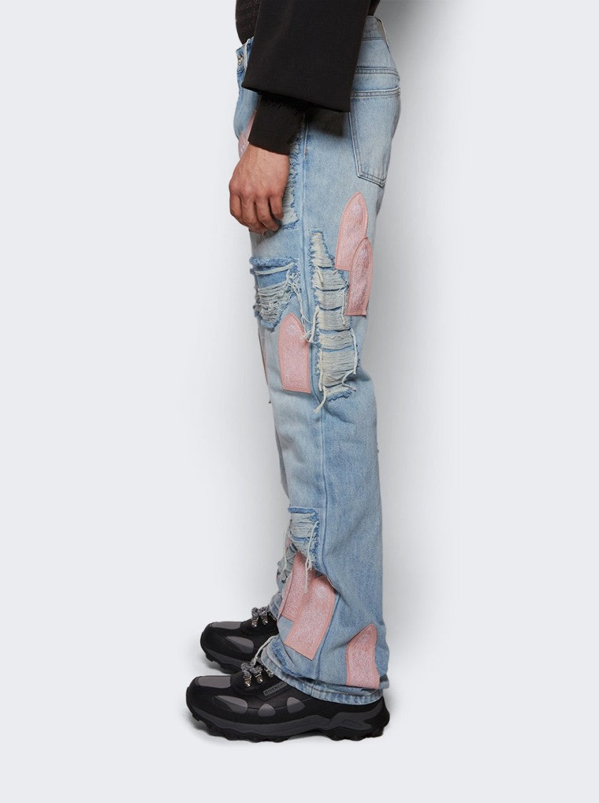 Who Decides War Easter Pink Denim Jeans - Sky And Rose