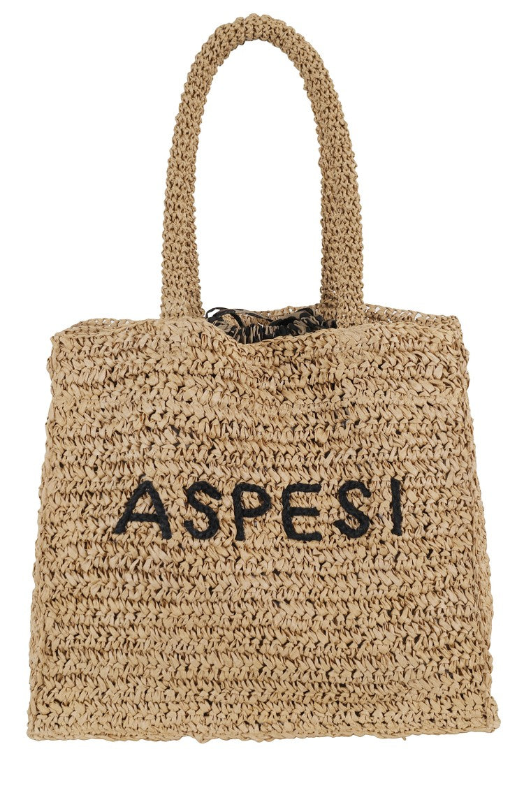 Aspesi Textured Paper Tote Bag