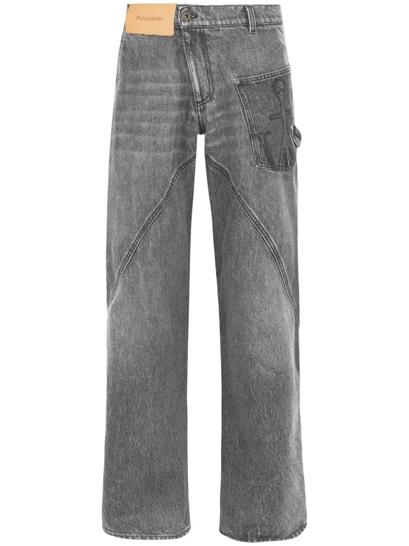 J. W. Anderson Anthracite Grey Twisted Workwear Jeans