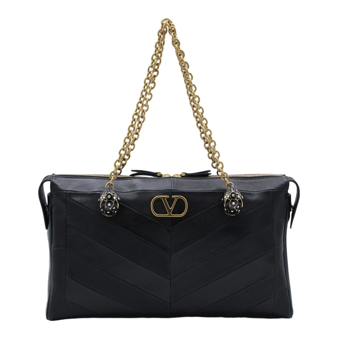 Valentino Garavani Structured Black Bag With Minimalist Design