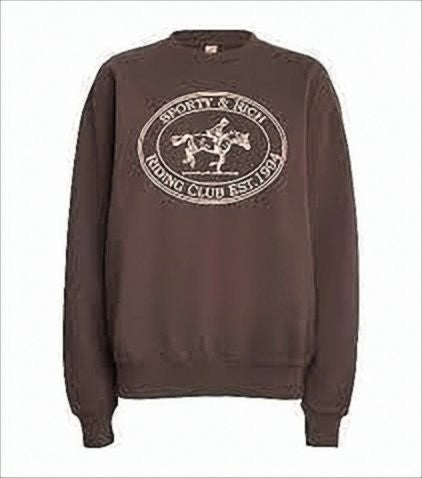 Sporty And Rich Relaxed Fit Long-Sleeve Top With Graphic Design