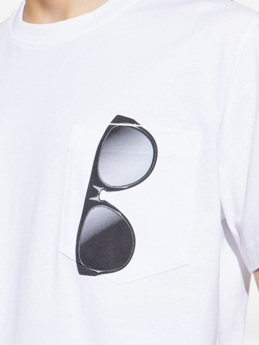 Moschino Short-Sleeve T-Shirt With Sunglasses Print And Pocket