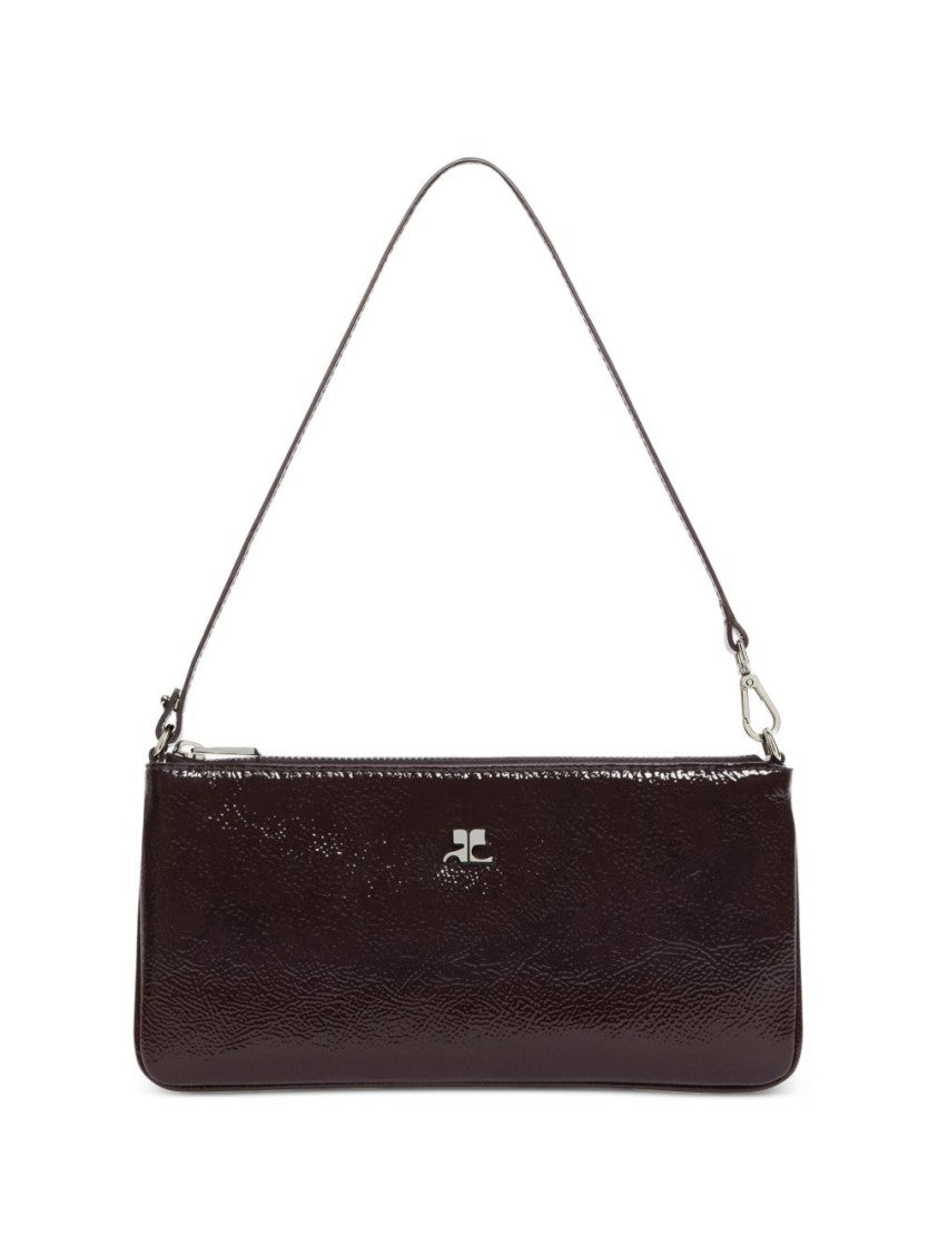 Courrèges Black Glossy Varnished Cow Leather Bag
