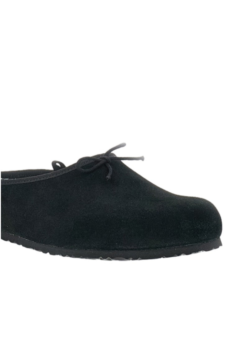 Birkenstock Opera Mule With Gingham Print Cork Footbed And Bow Detail