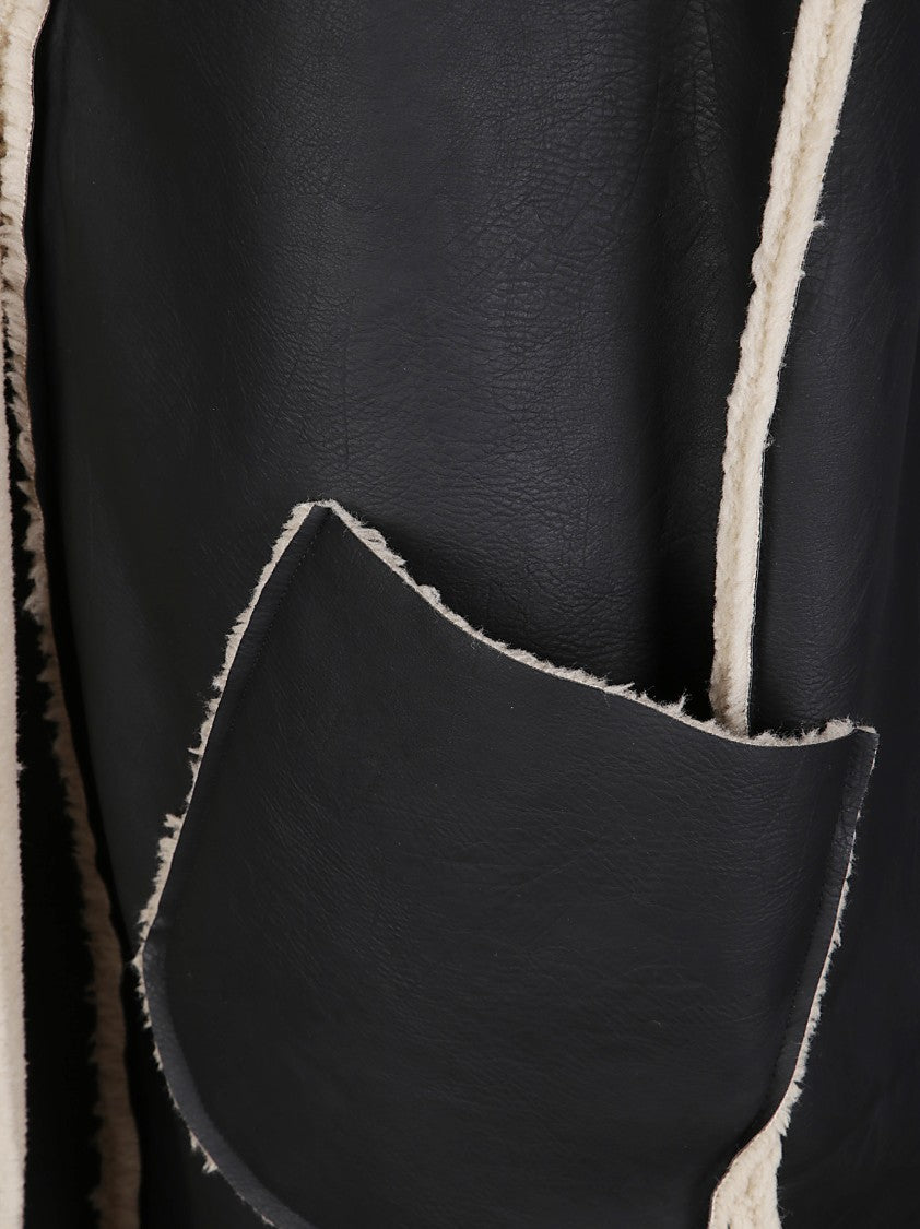 Stefano Mortari Long Sheepskin-Effect Vest In Synthetic Material