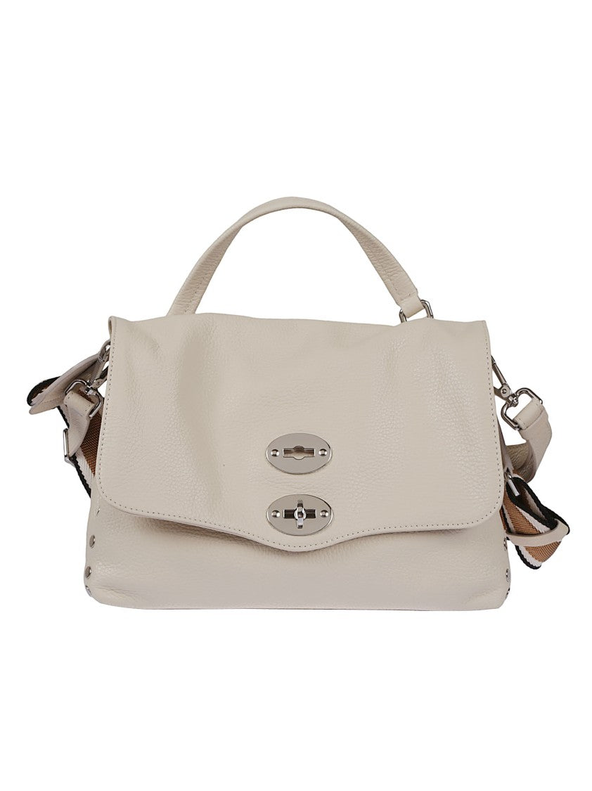 Zanellato Structured Leather Shoulder Bag With Metallic Hardware