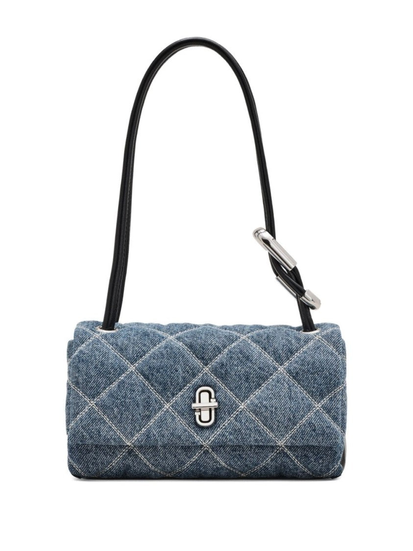 Marc Jacobs Quilted Denim Shoulder Bag With Distinctive Clasp