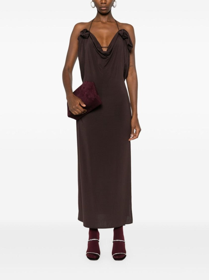Magda Butrym Brown Midi Dress