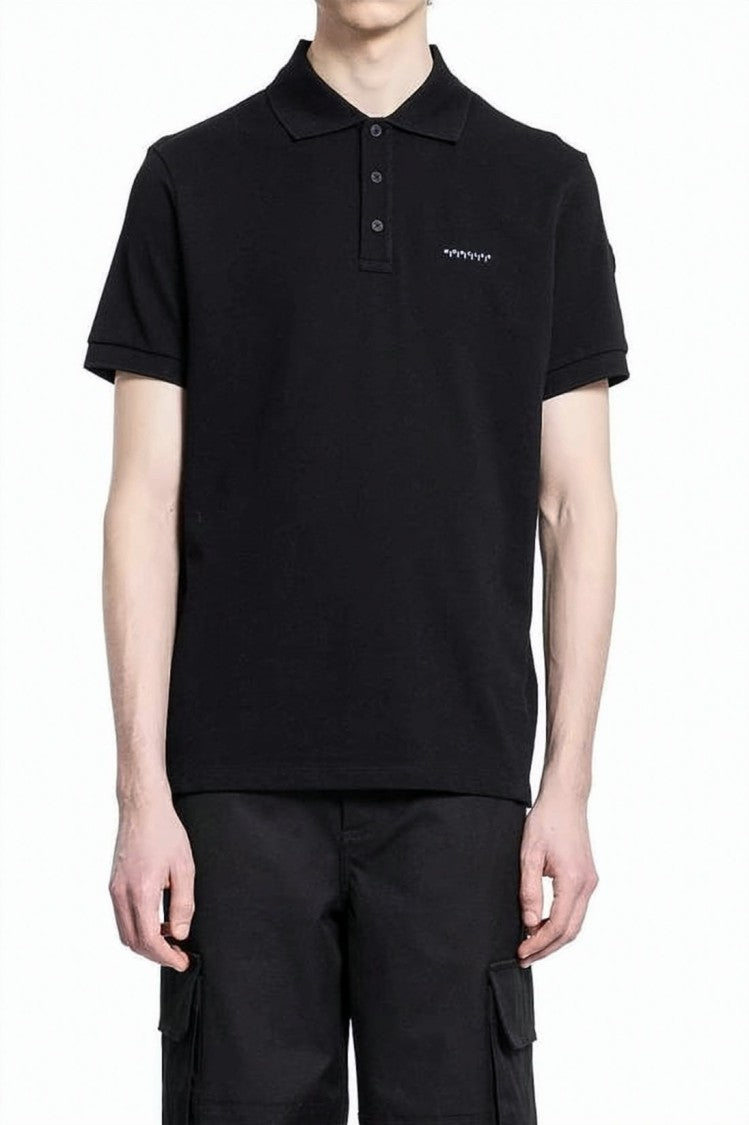 Moncler Black Short-Sleeve Polo Shirt