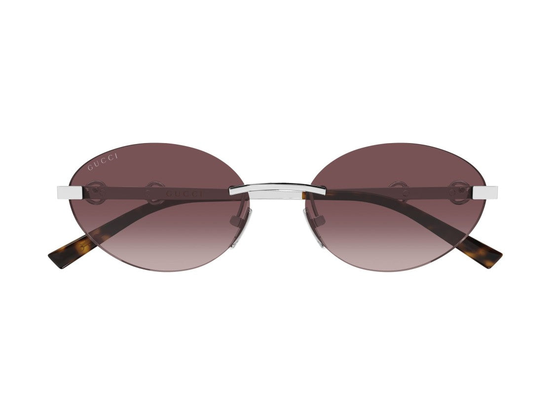 Gucci Gg2051s Silver Accent Rimless Gradient Square Sunglasses