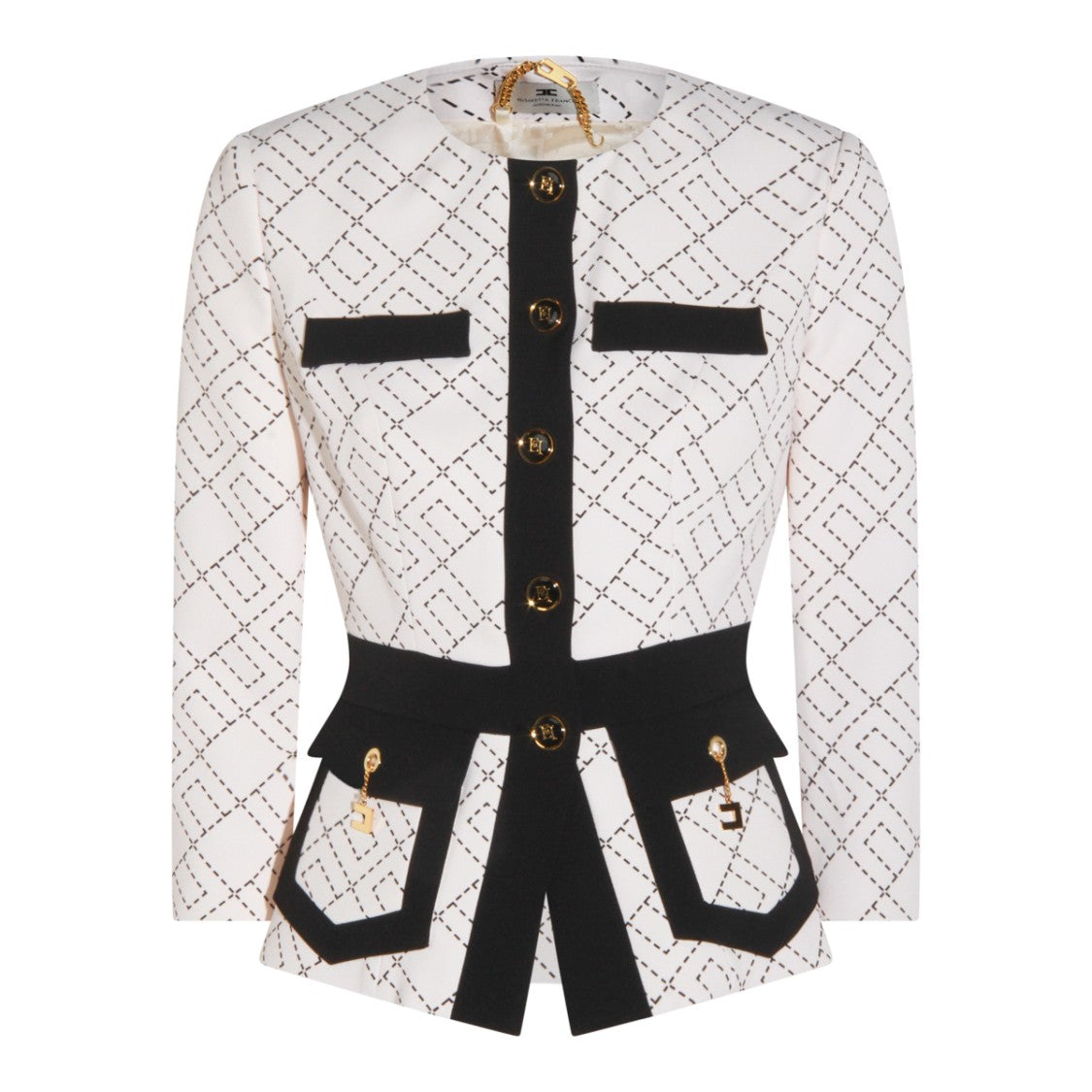 Elisabetta Franchi White And Black Blazer