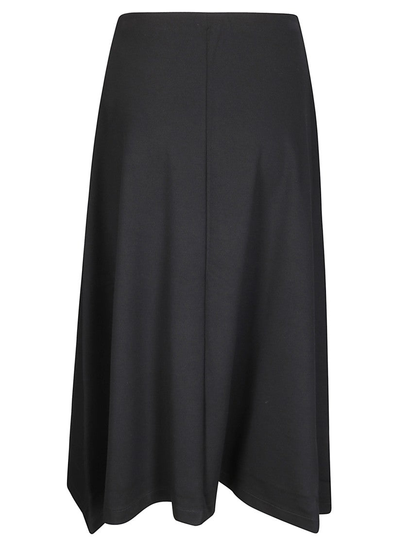 Hira Black Flared Skirt In Heavy Fabric