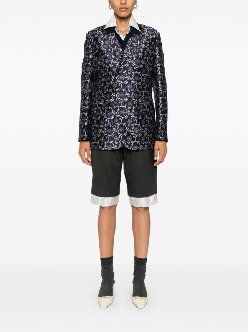 Kenzo Midnight Blue Patterned Jacquard Jacket