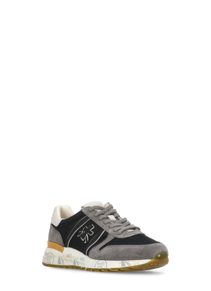 Premiata Grey Lander 7207 Lettering Sneakers