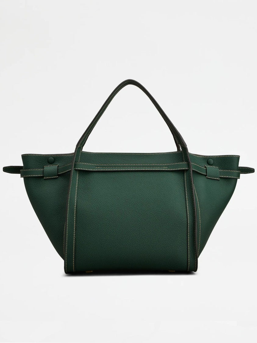 Tod's Green Textured Leather Handbag