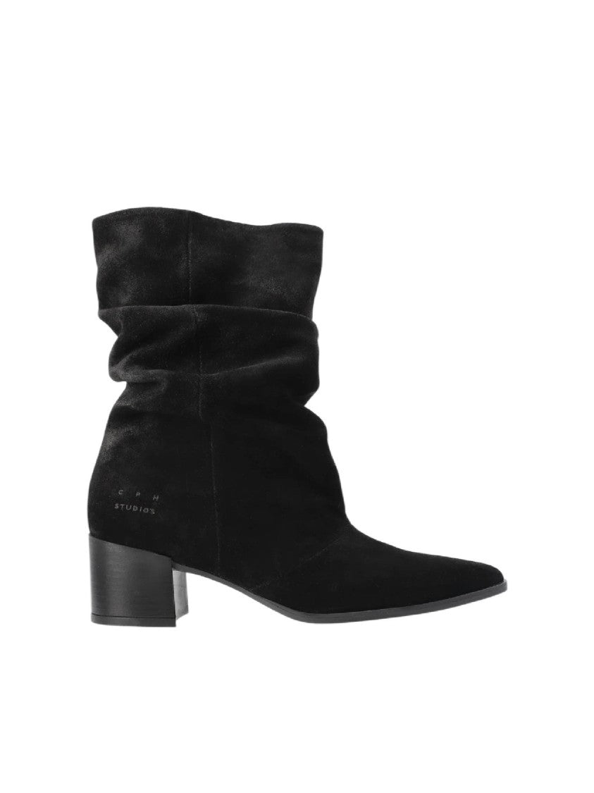 Copenhagen Black Stivale Color Nero Pointed Toe Suede Ankle Boots