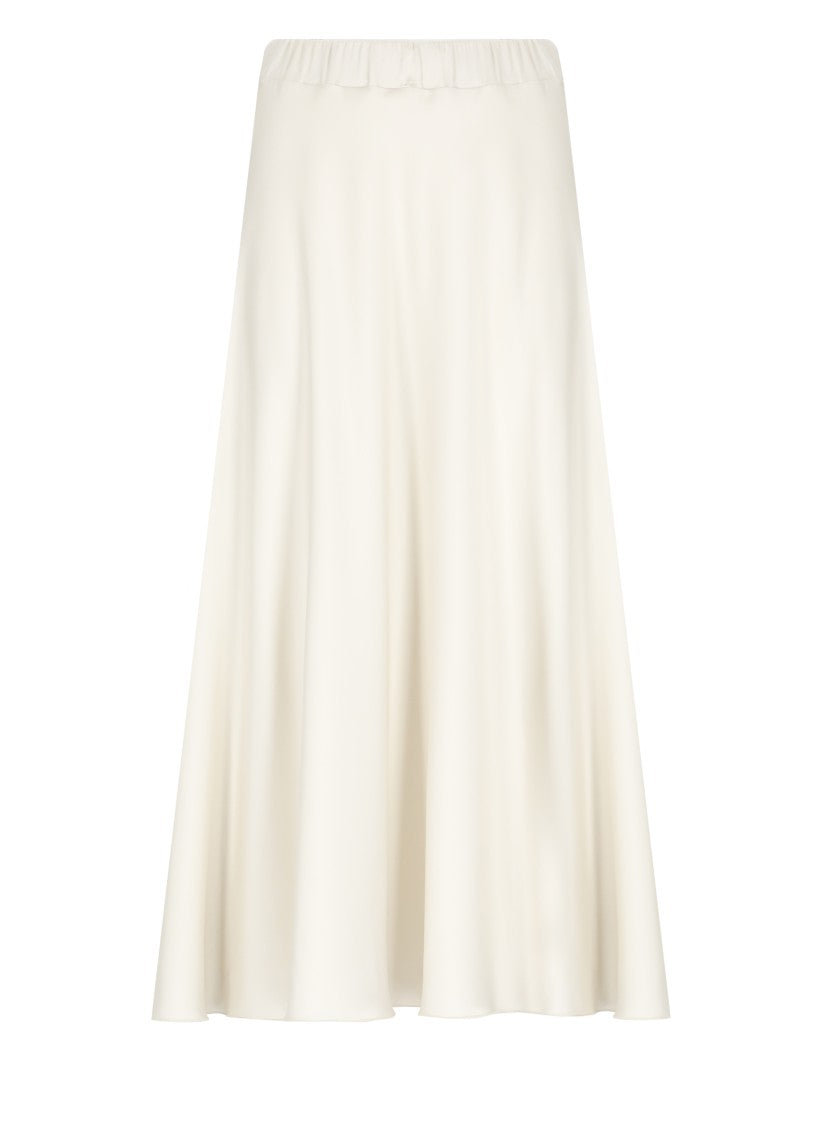 D. Exterior Beige Satin Skirt