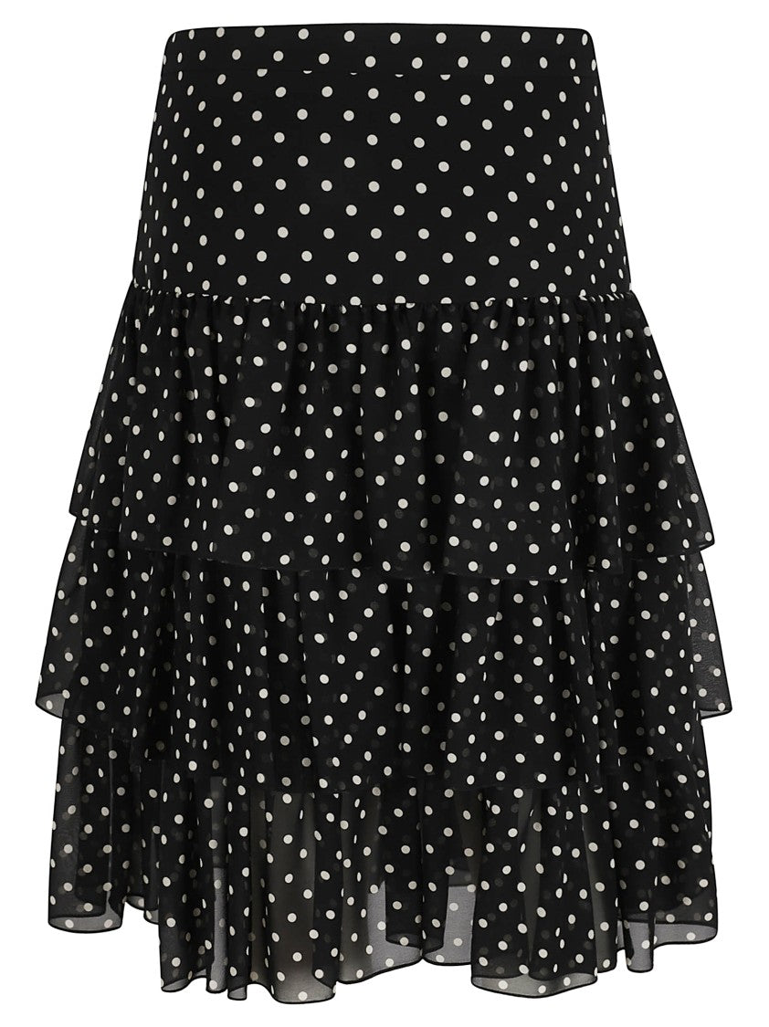 Valentino Garavani Flowing Tiered Silk Skirt