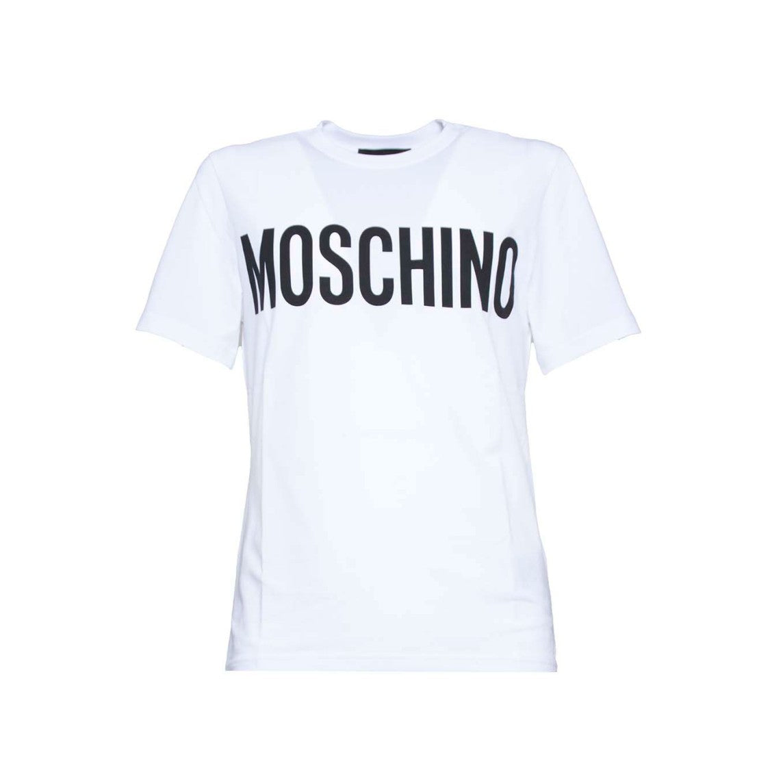 Moschino White Cotton Jersey T-Shirt With Logo Print