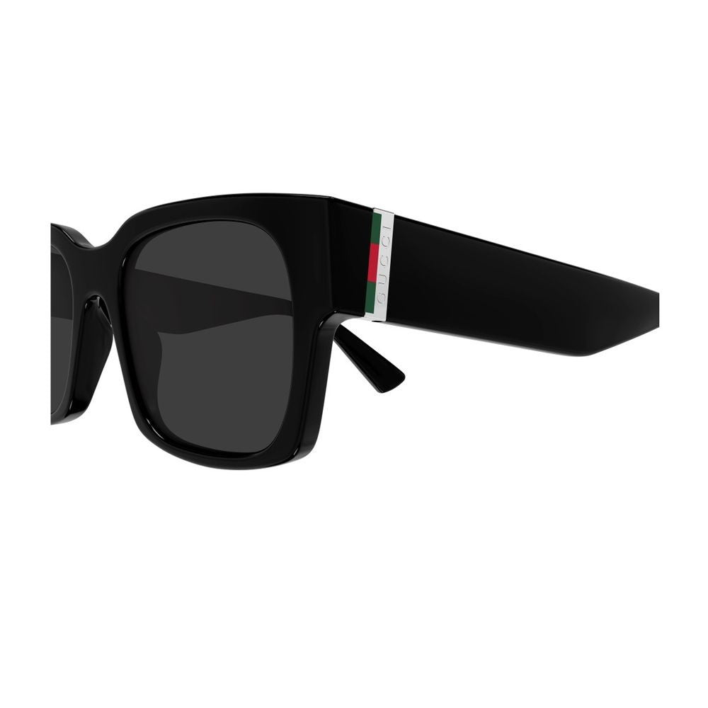 Gucci Wide Rectangular Black Acetate Gucci Sunglasses Gg2084s Linea Sign