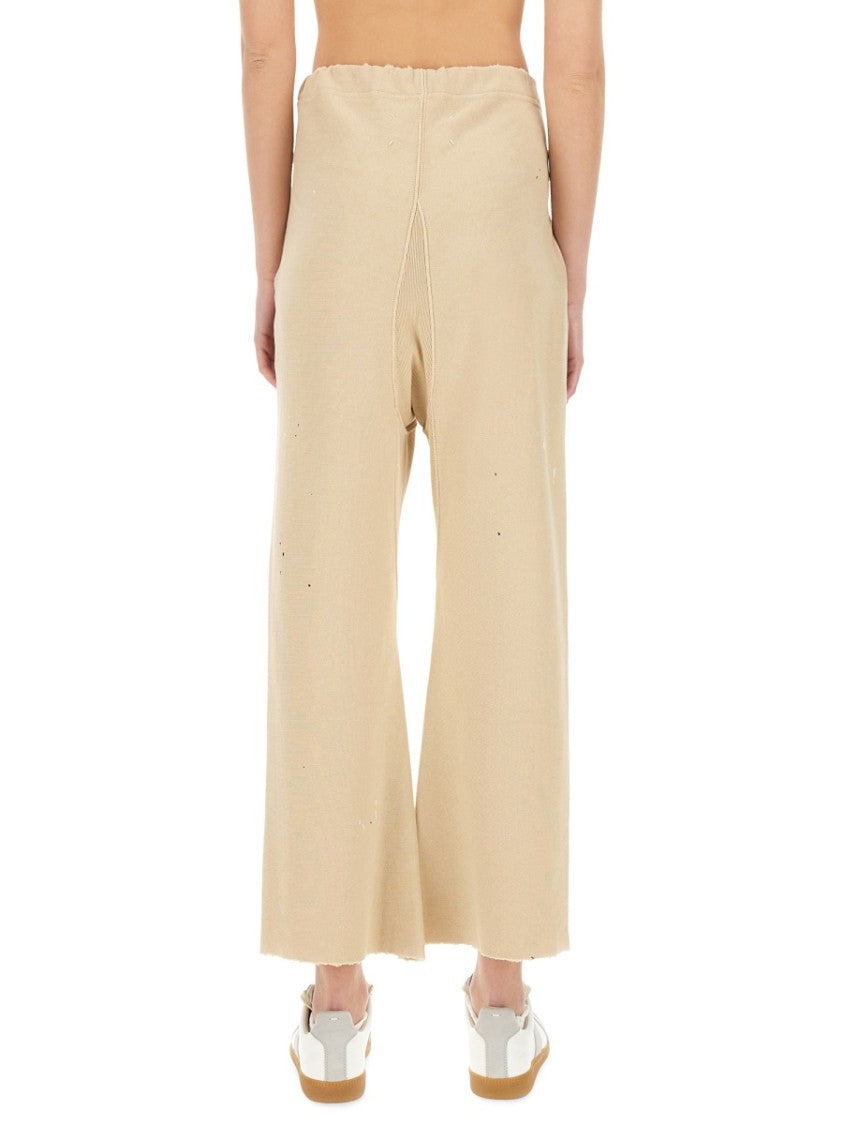Maison Margiela Relaxed Fit Wide Leg Cotton Pants