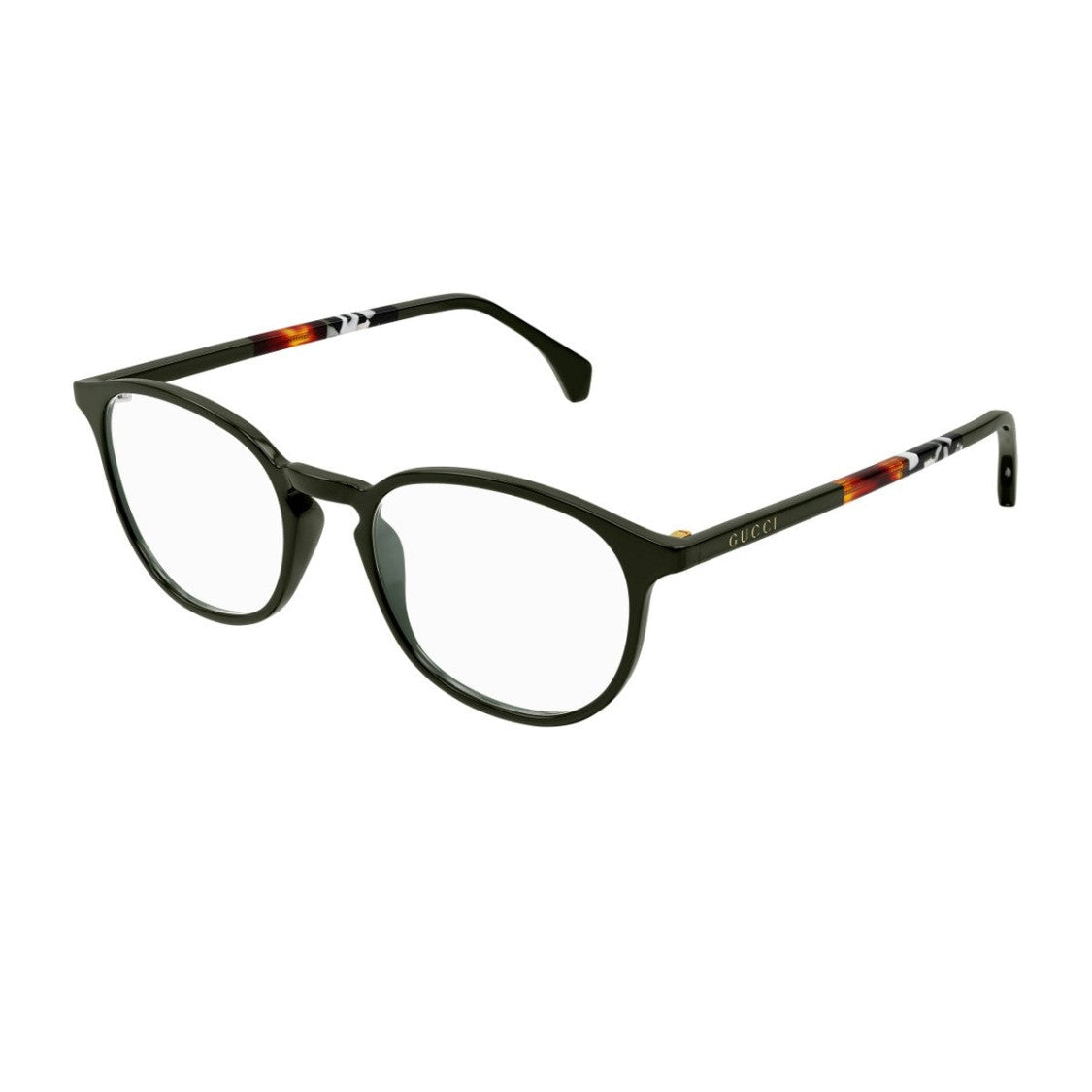 Gucci Dark Green Gg0551o Institutional Round Acetate Sunglasses
