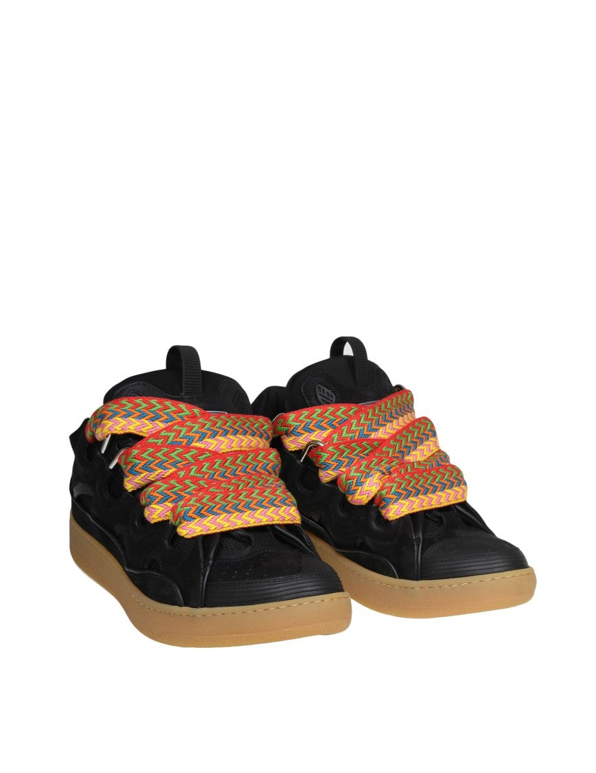 Lanvin Curb Sneakers In Leather And Suede