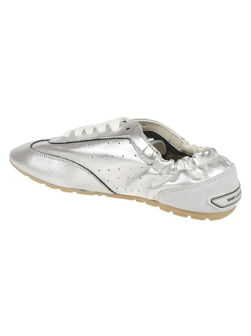 Saint Laurent Low-Top Sneakers With Elasticized Heel And Metallic Finish