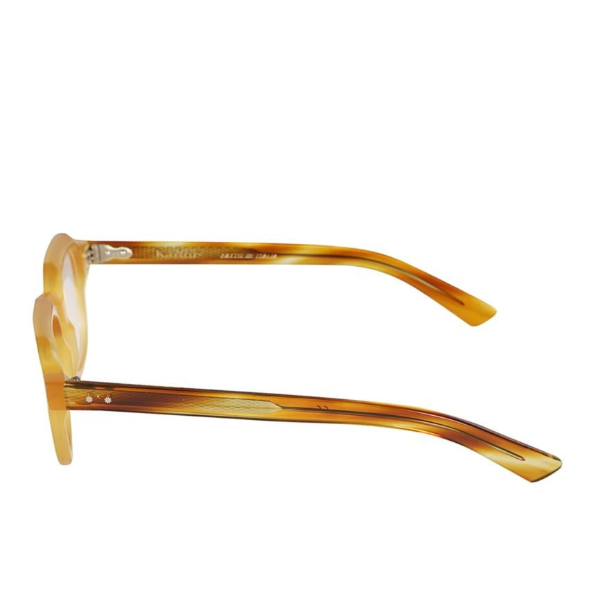 Kador K-Story/N Translucent Amber Rectangular Sunglasses With Tortoiseshell Temples