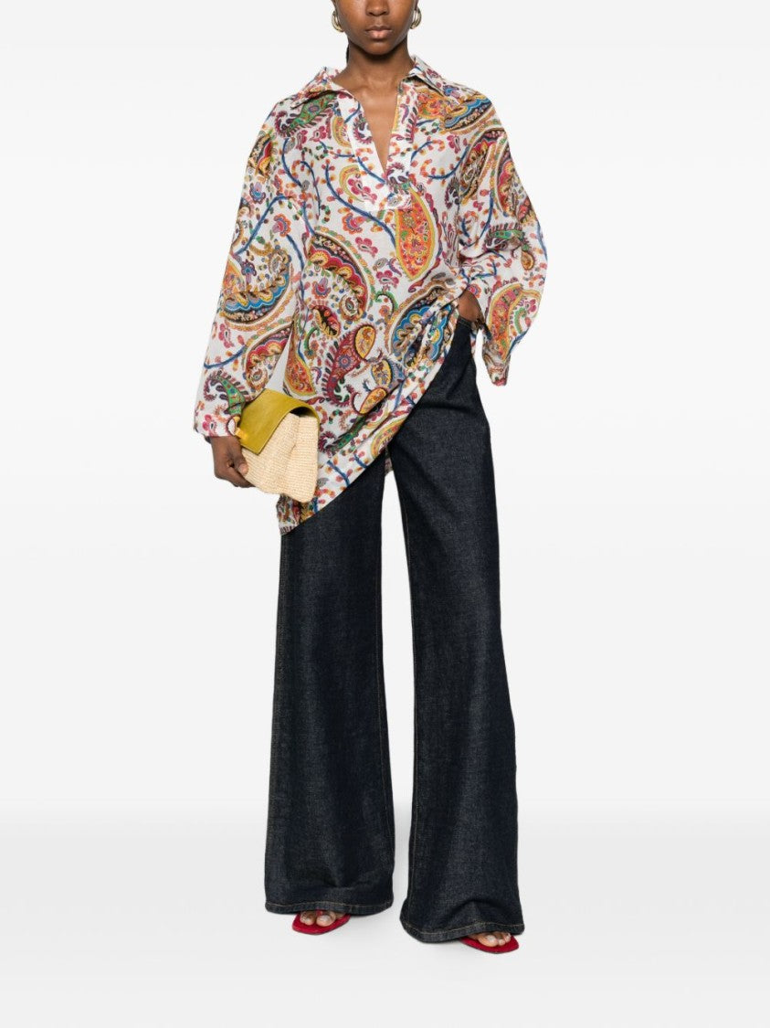 Etro Multicolour Paisley Pattern Shirt With Relaxed Fit