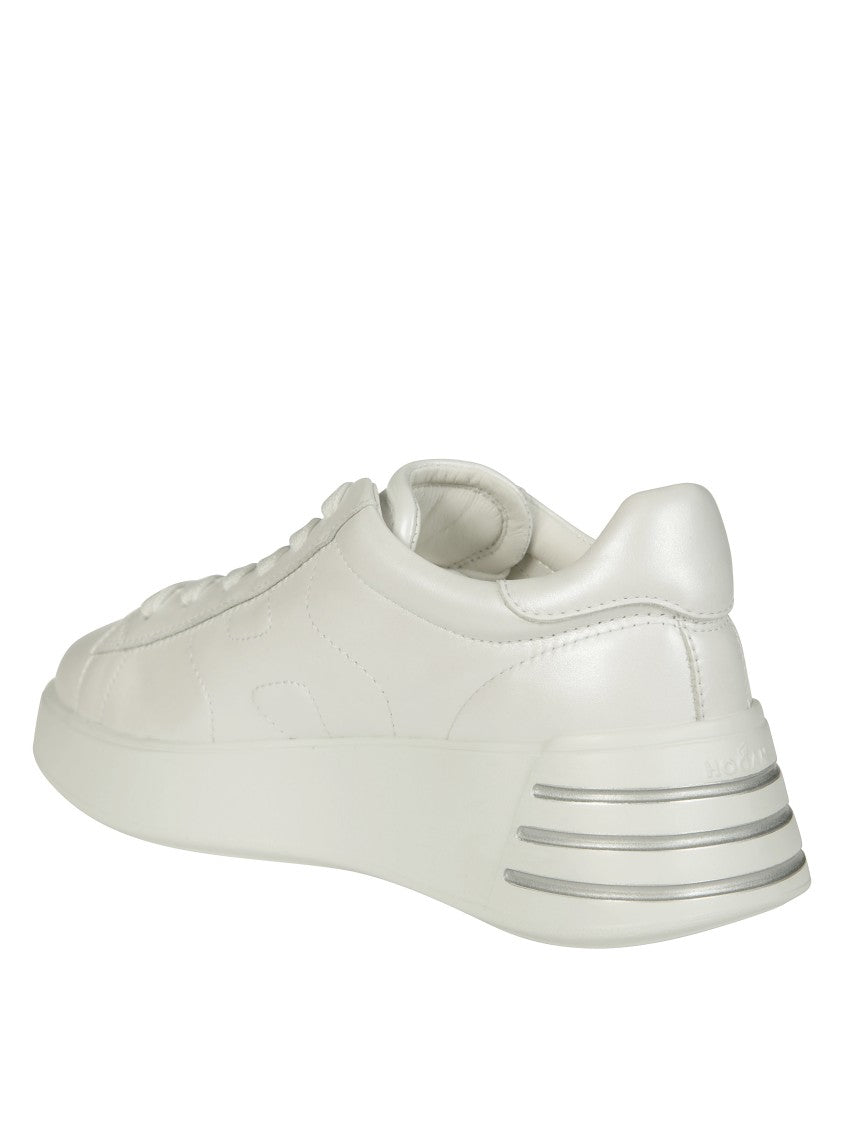 Hogan White Sneakers With Distinctive Logo