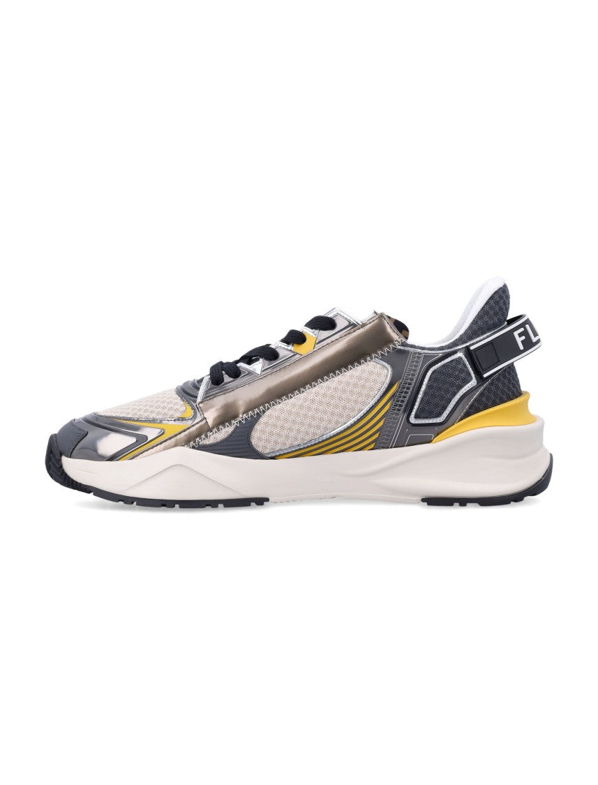 Fendi Technical Mesh Slip-On Sneakers With Elasticated Laces
