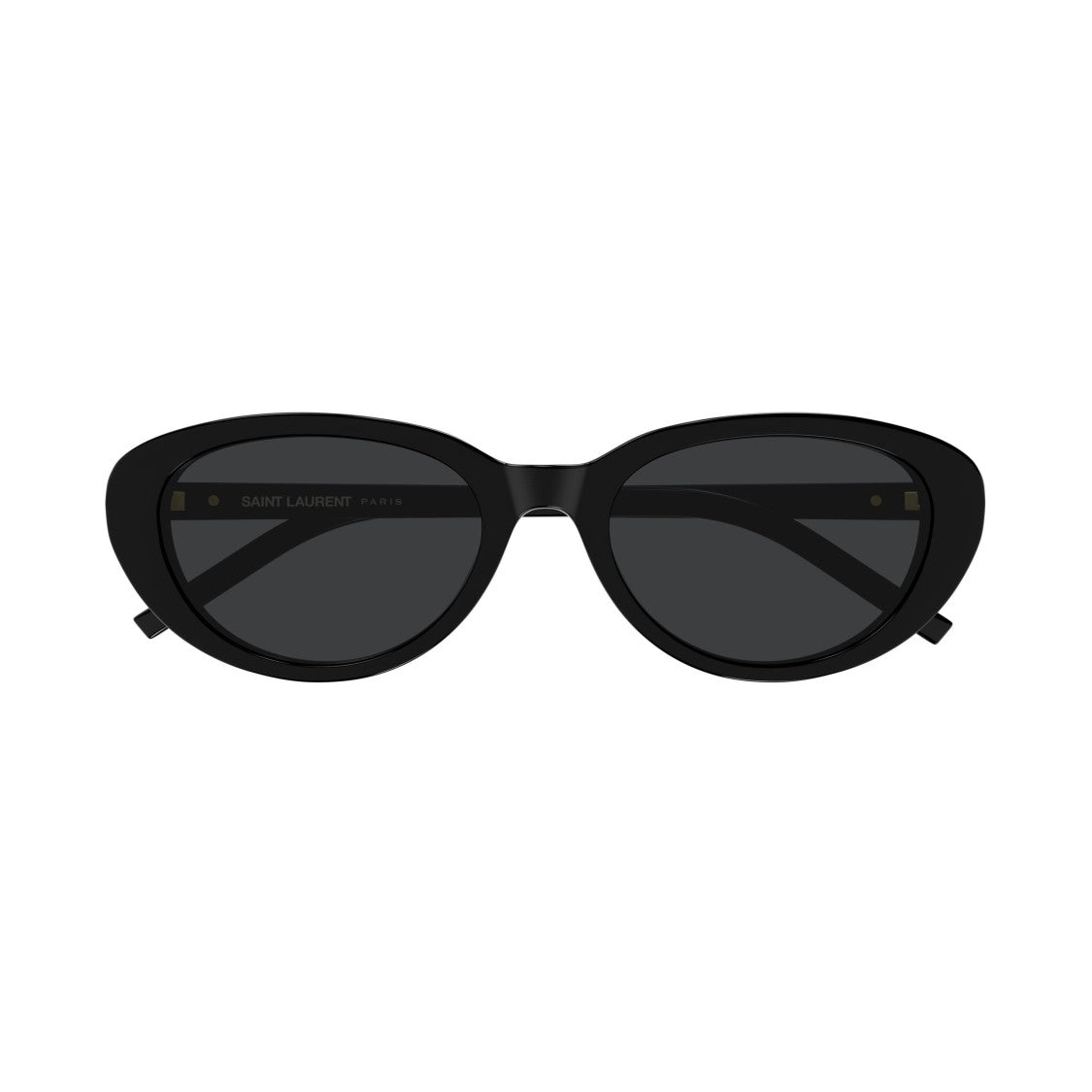 Saint Laurent Rounded Cat-Eye Sunglasses With Gold Accents