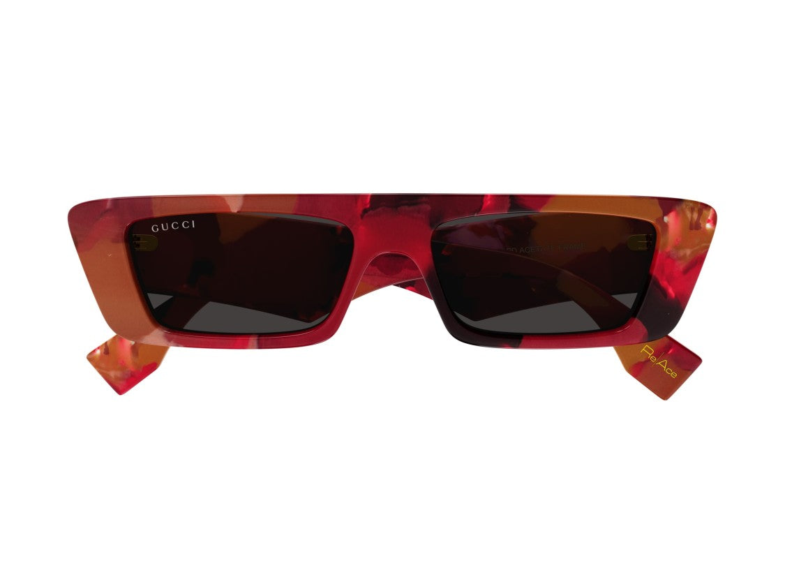 Gucci Gg1625s Marbled Oversized Square Sunglasses