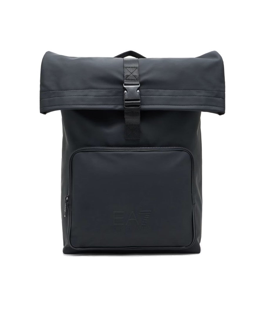 Emporio Armani Ea7 Roll-Top Backpack With Spacious Main Compartment