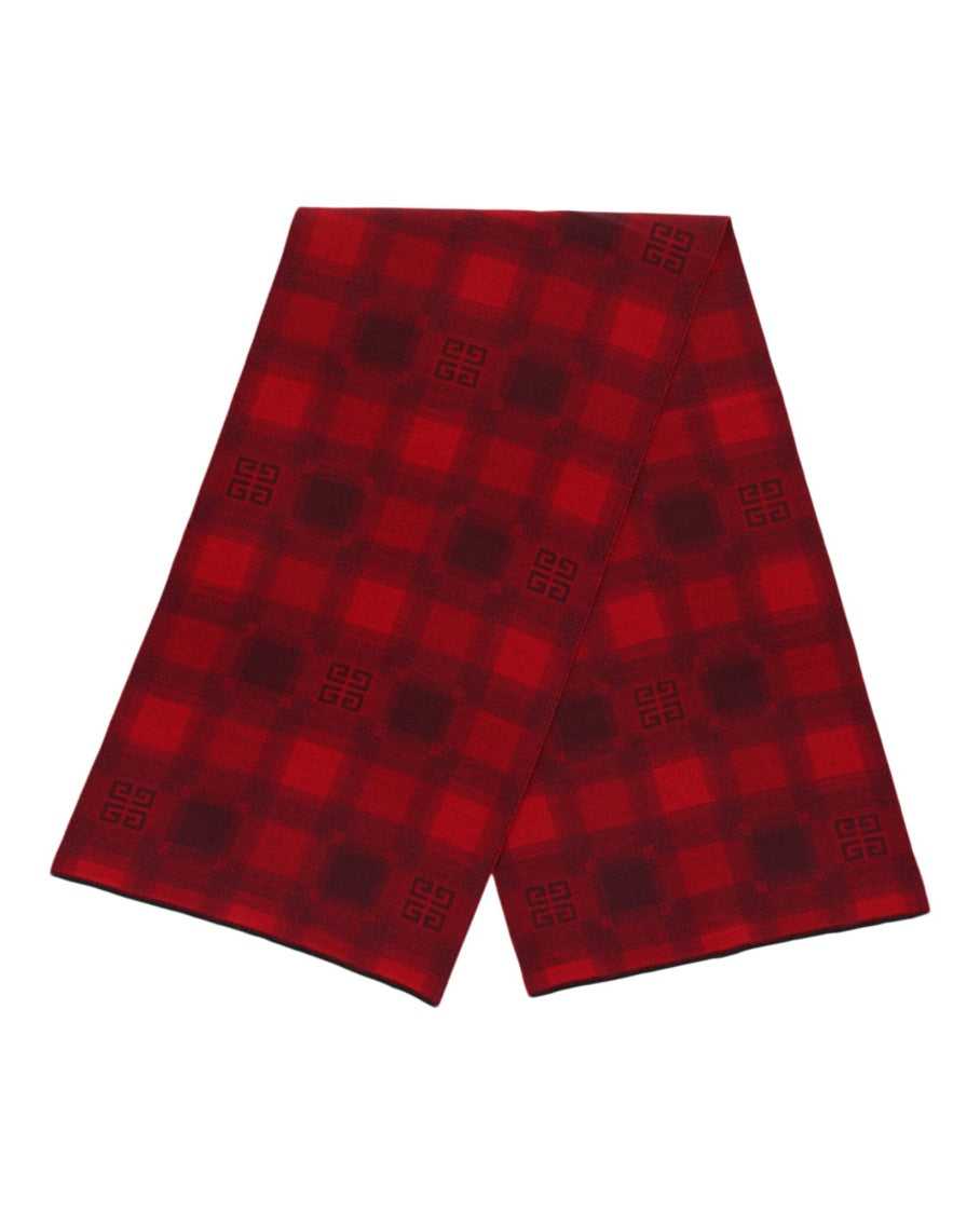 Givenchy Plaid 4G Logo Scarf