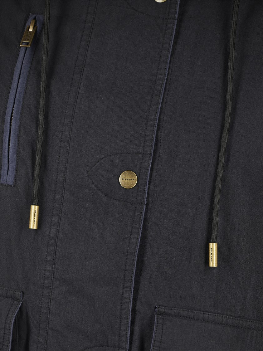 Isabel Marant Étoile Padded Shoulder Accentsrelaxed Fit Jacket