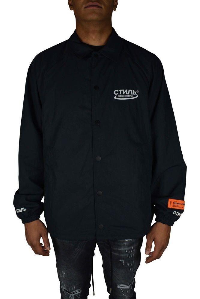 Heron Preston Casual Black Jacket With Integrated Hood