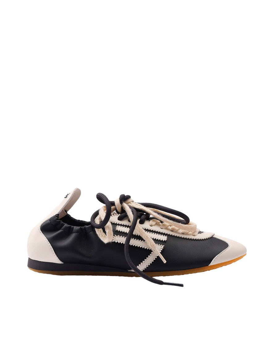 Puraai Technical Black Sneakers With Ultra-Flat Rubber Sole