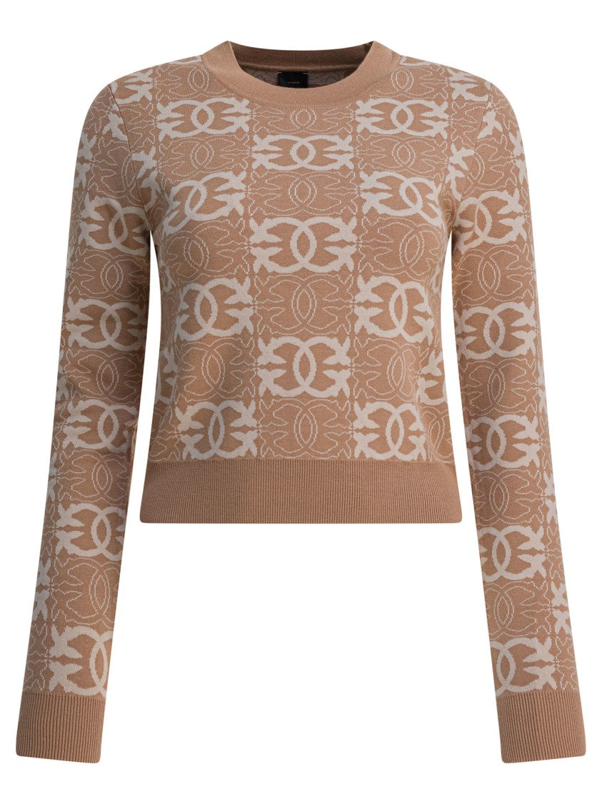 Pinko Beige Viscose-Poly Knitwear