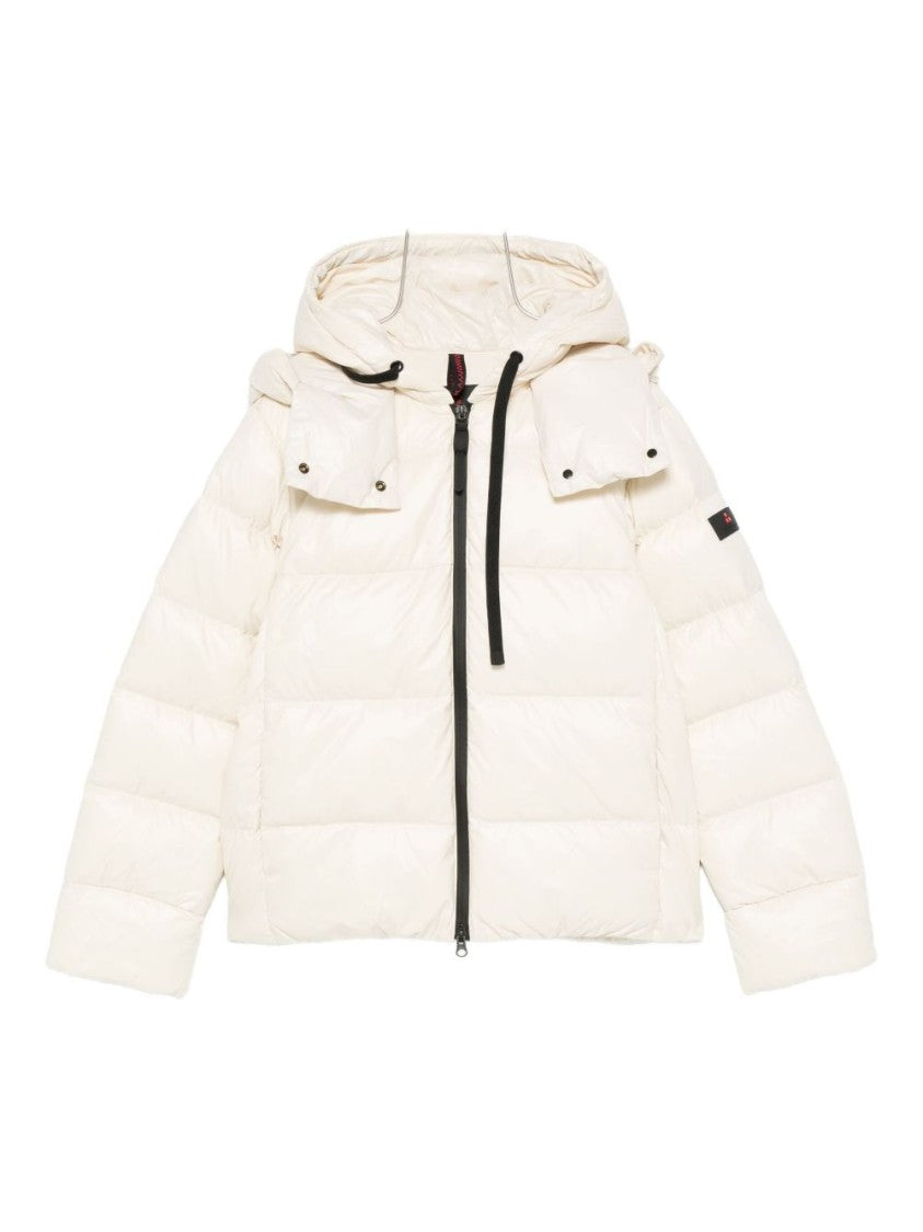 Peuterey Tailored White Coat With Minimalist Design