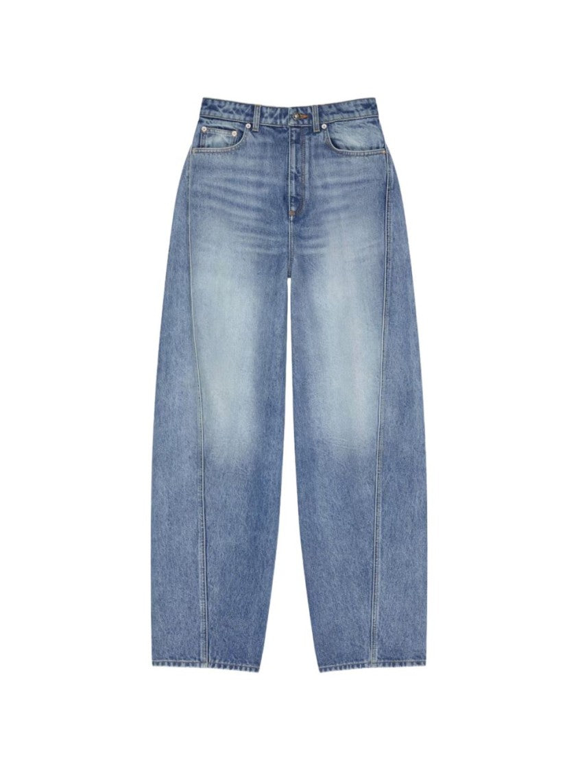 Givenchy Vintage Fade High-Waisted Wide-Leg Jeans