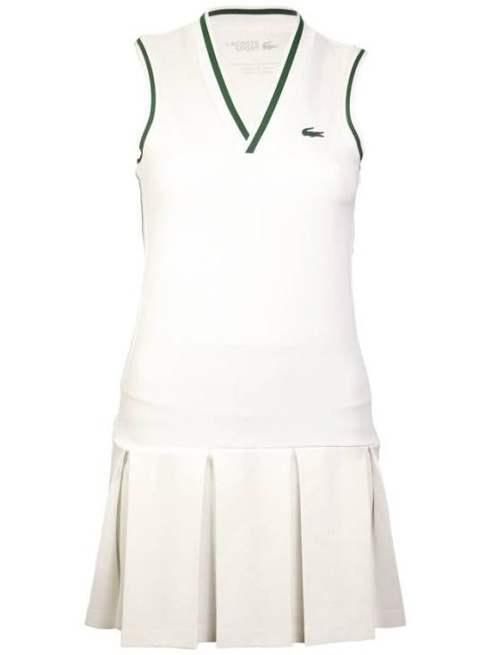 Lacoste Short Sleeveless Dress With Pleated Skirt