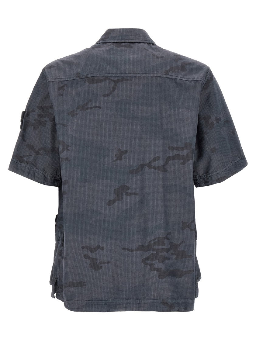 Stone Island Utility Multipocket Camouflage Print Shirt