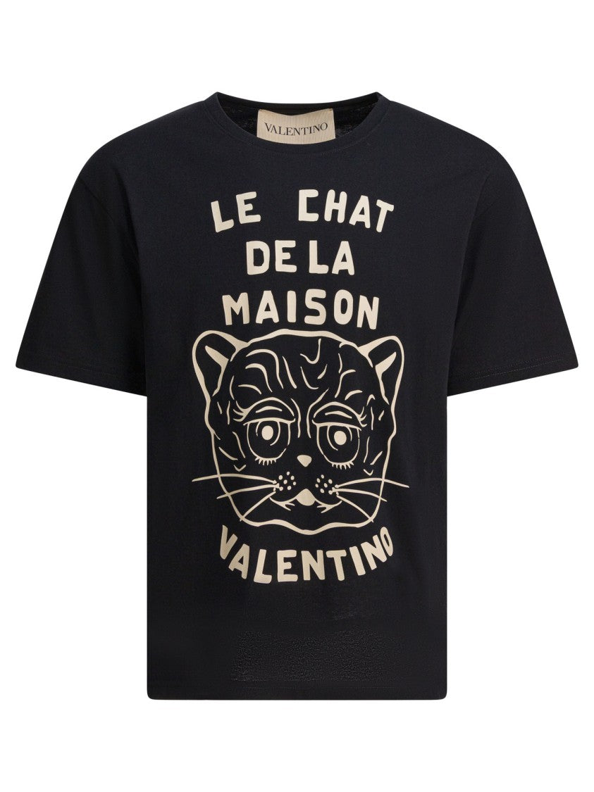 Valentino Black Graphic Print T-Shirt