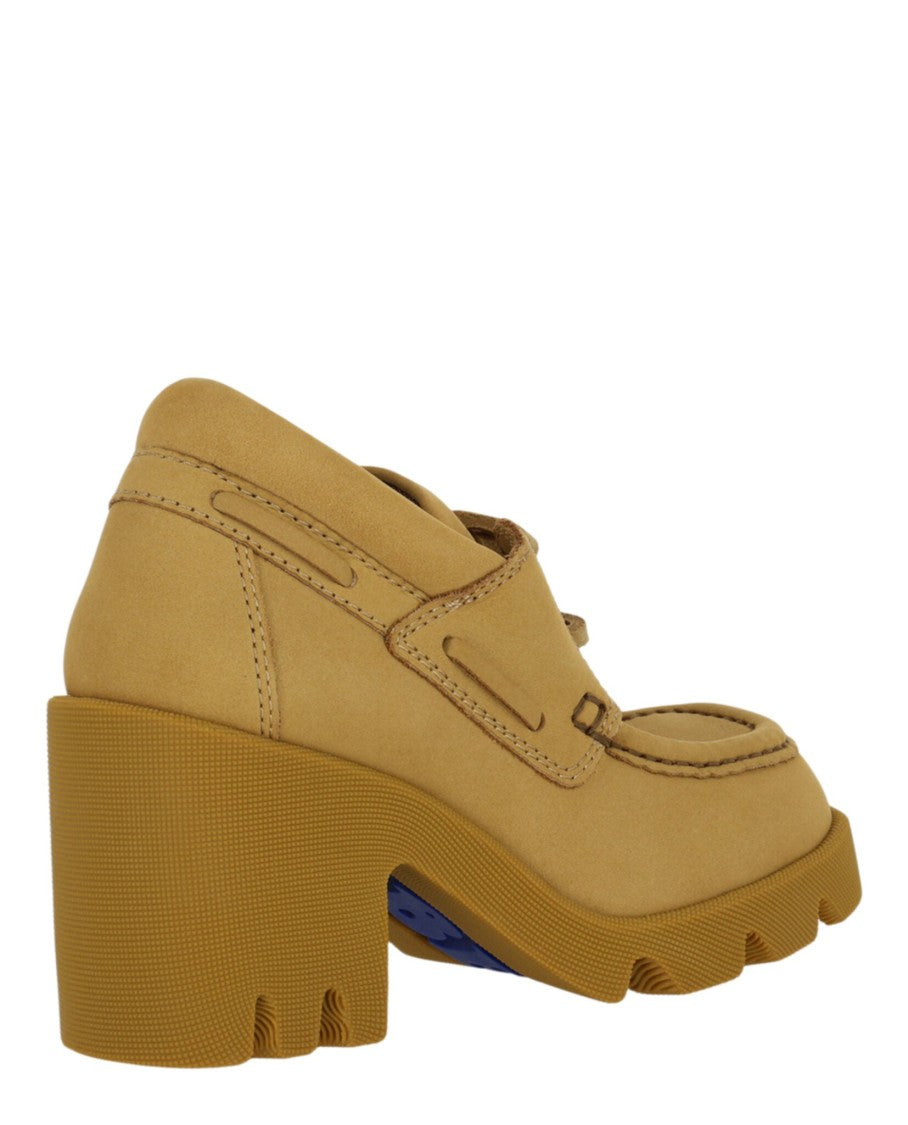 Burberry Stride Leather Heeled Loafers